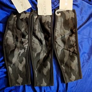 Athleta Reflective Headband - Set of 3 - Black Camo Lux